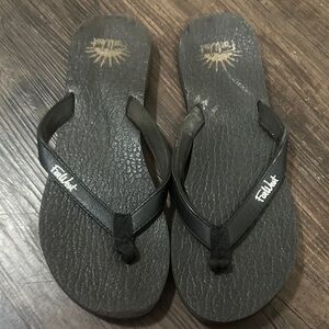 Far west Black Flip Flops